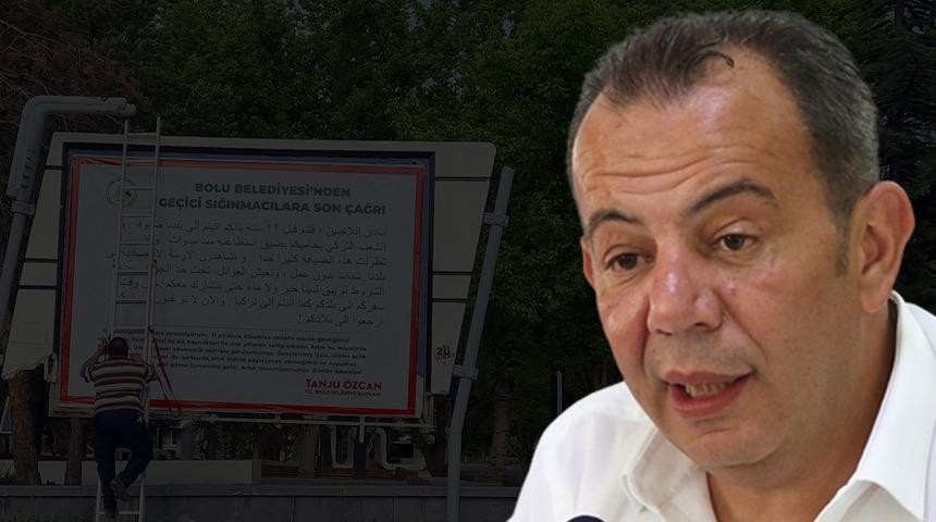 Bolu Belediye Başkanı Tanju Özcan'dan sığınmacılar için flaş ilan! Türkçe ve Arapça yazılı...