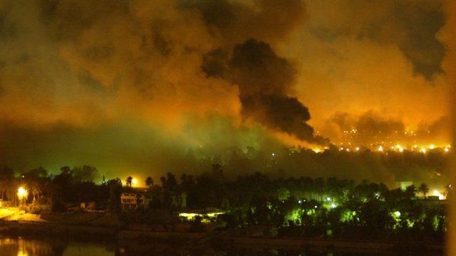 21 Mart 2003'te Bağdat'taki Cumhurbaşkanlığı Sarayı bombalanmıştı