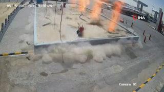 Benzin istasyonunda korkunç olay! Yakıt tankları böyle patladı