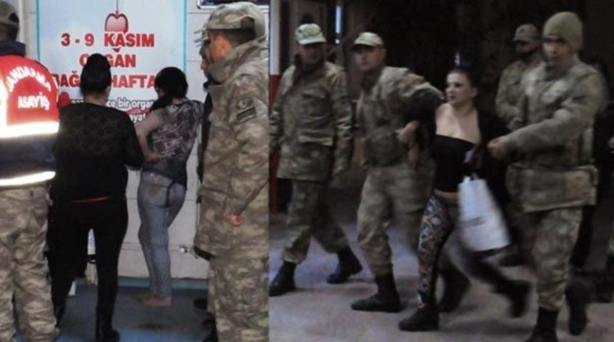 Jandarma kovaladı, konsomatrisler kaçtı