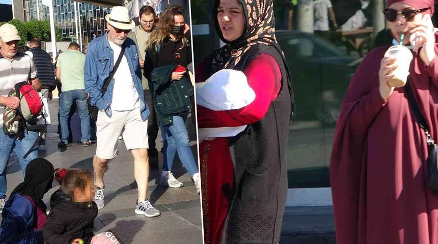 Duygu sömürüsü yapıp musallat oldular! Taksim'de dilenciler turist 'avlıyor'