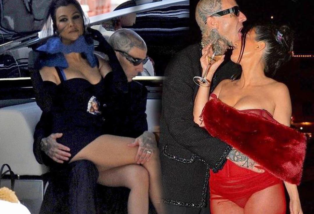 Kourtney Kardashian sonunda d&uuml;ğ&uuml;n&uuml; yaptı! Eşiyle halleri olay oldu