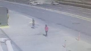 Bahçelievler'deki feci kaza kamerada! Takla atıp metrelerce sürüklendi