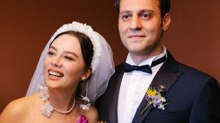 7 aylık hamile Demet Evgar ile Levent Babataş çifti düğün yaptı