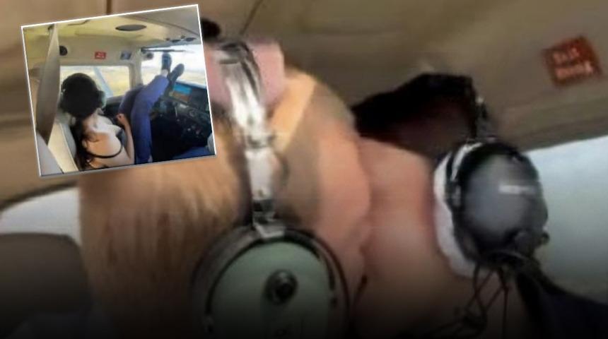 Havada seks yapmak için uçağın düşmesini göze aldılar! Öğrencisiyle sevişen pilot o videodan sonra kovuldu