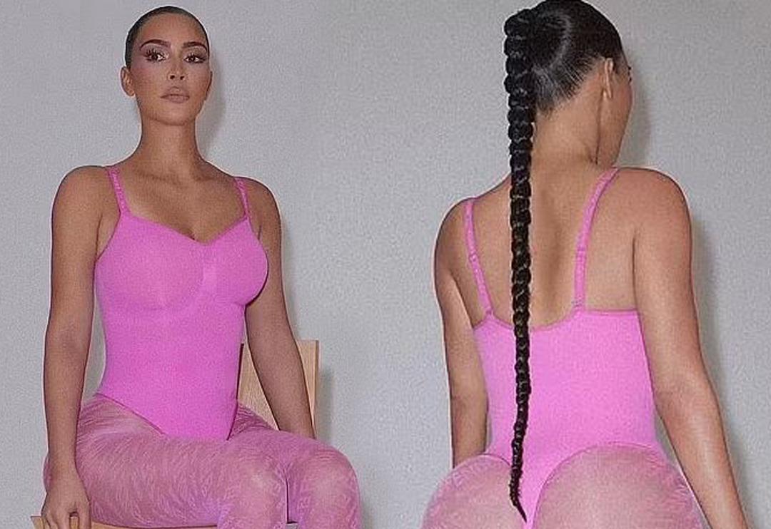 Kim Kardashian arkasını d&ouml;n&uuml;nce olay oldu! 'Kal&ccedil;ası sahte' tartışmaları yine g&uuml;ndeme geldi