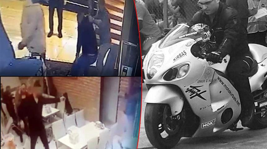 Şampiyon motosikletçi Mustafa Adım çorbacıda öldürülmüştü! Katilini darbettiği görüntüler ortaya çıktı