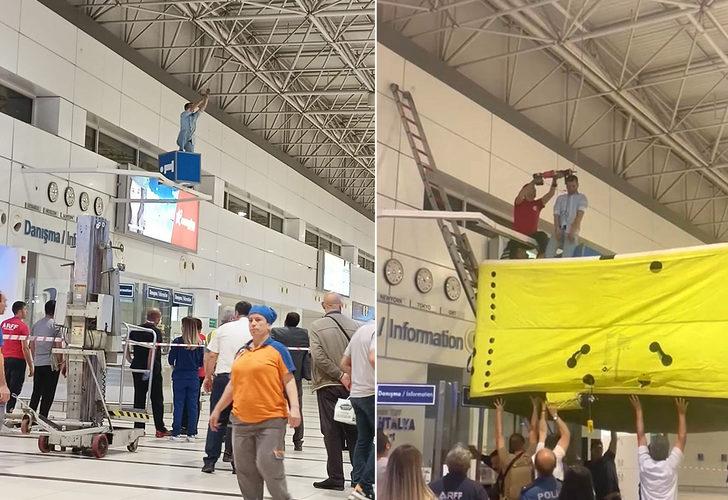 Rus turist havalimanını birbirine kattı! Herkes seferber oldu