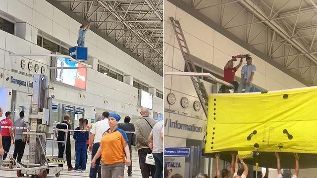 Rus turist havalimanını birbirine kattı! Herkes seferber oldu