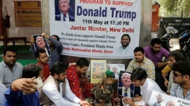 Sağcı Hindu grup Trump a destek ayini düzenledi 1