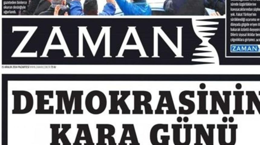 Zaman Gazetesi'nden operasyona protesto