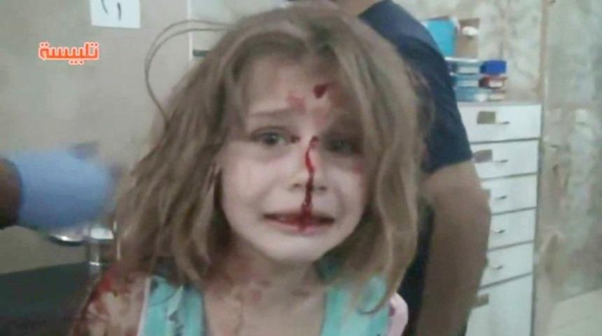 Suriye'de 'sıradan' bir gün: Küçük kızın babasını aradığı görüntüler sosyal medyada gündem