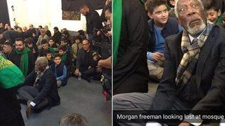 Morgan Freeman Şii türbesinde aşure duasına katıldı