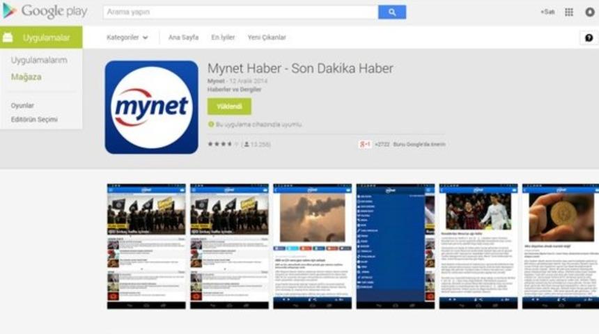 Mynet Haber, Google’ın 2014’ün en iyi uygulamaları arasına girdi