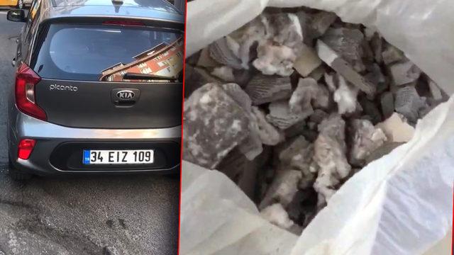 Şeytanın aklına gelmez! Araçtan kaşla göz arasında kristal parça çaldılar