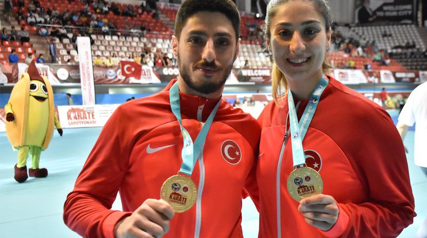 Eda ve Erman kardeşler, karatede Avrupa şampiyonu oldu