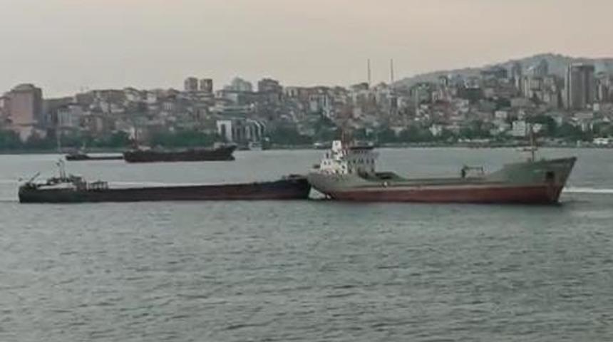 Son dakika: İstanbul açıklarında korku dolu anlar! İki gemi çarpıştı