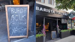 Kafeye şortla giren genç kız kovuldu! Açık giyinmek yasaktır yazdılar