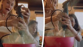 Şeyma Subaşı mutfakta! Mikseri çalıştıramayınca dalga konusu oldu: Melisa daha iyi