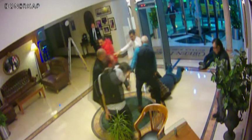 Ataşehir'de 5 yıldızlı oteli karıştıran kavga kamerada! Yumruklar havada uçuştu