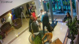 Ataşehir'de 5 yıldızlı oteli karıştıran kavga kamerada! Yumruklar havada uçuştu