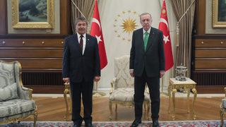 Cumhurbaşkanı Erdoğan, KKTC Başbakanı Üstel'i kabul etti