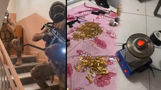 Kadıköy'de yol kesip kilolarca altını gasbettiler! Eritirken polise yakalandılar