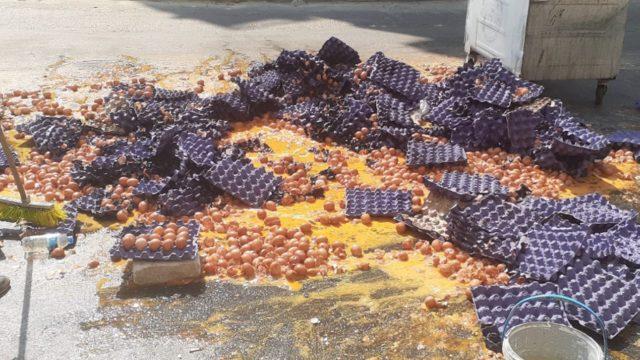 Maltepe'de palet devrildi, binlerce yumurta ziyan oldu: Zaten hayat pahalı, Allah yardımcısı olsun