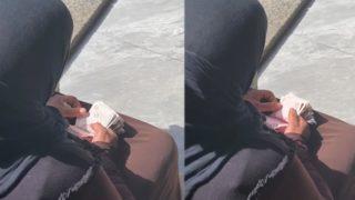 Taksim'de hasılatı sayan dilenci kadın kamerada! Kısa sürede topladığı para şaşkına çevirdi