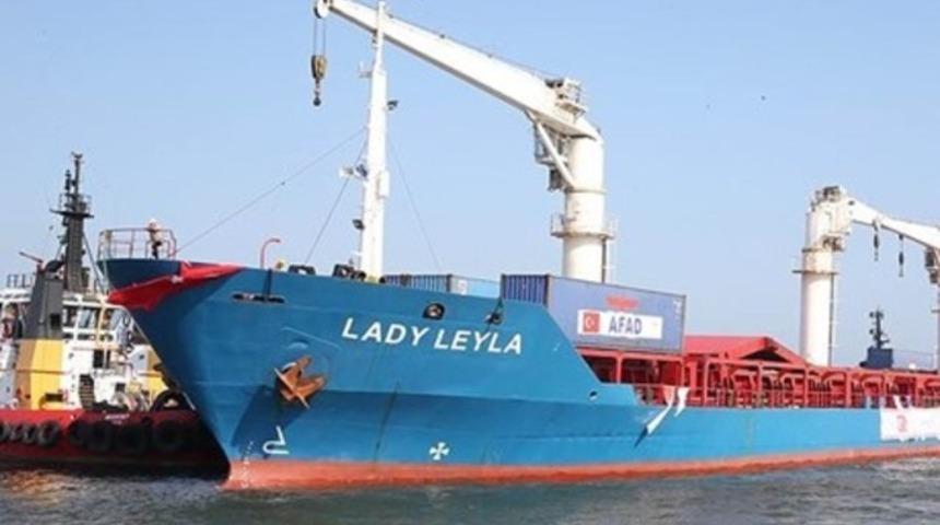 Gazze'ye yardım gemisi Lady Leyla İsrail'e ulaştı