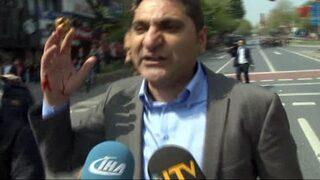 CHP Milletvekili Erdoğdu gözaltı otobüsünün camını kırdı