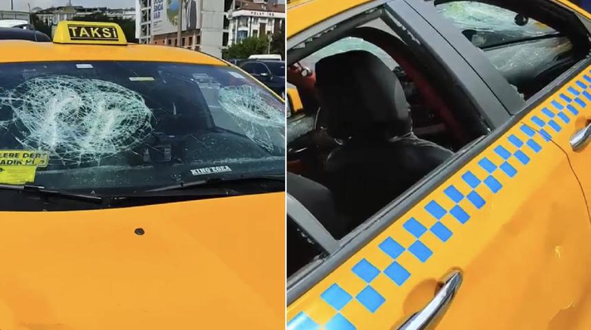 TEM'de dehşete düşüren olay! Kaza sonrası taksiyi parçaladılar