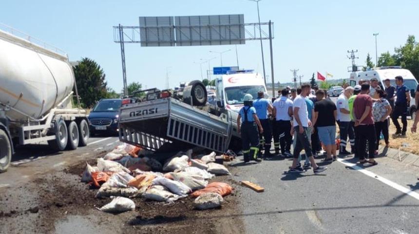 Kamyonet dehşet saçtı! 'Kaza içinde kaza'