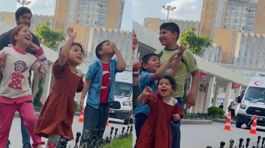 Ameliyat olan kardeşlerini pencerede görünce attıkları sevinç çığlıkları sosyal medyada gündem oldu! Bakan Koca'dan Elif ile ilgili açıklama geldi