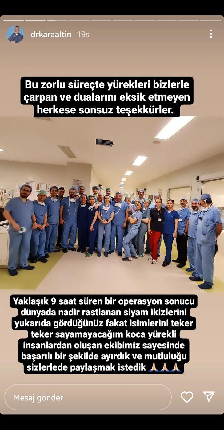 Aynı bedende yaşayan siyam ikizleri, Türkiye’de ayırıldı! Ameliyat tam 9 saat sürdü G3