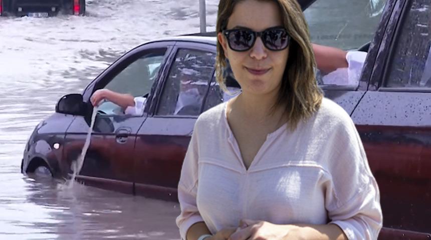 Suya gömülen aracından bardakla su boşaltmıştı! O sürücü konuştu: Araç, hurdaya çıkacak