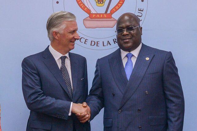 Belçika Kralı Philippe ve Demokratik Kongo Cumhuriyeti Devlet Başkanı Félix Tshisekedi