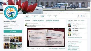 Balıkesir Valiliği'nden gazetecilere beddue retweeti