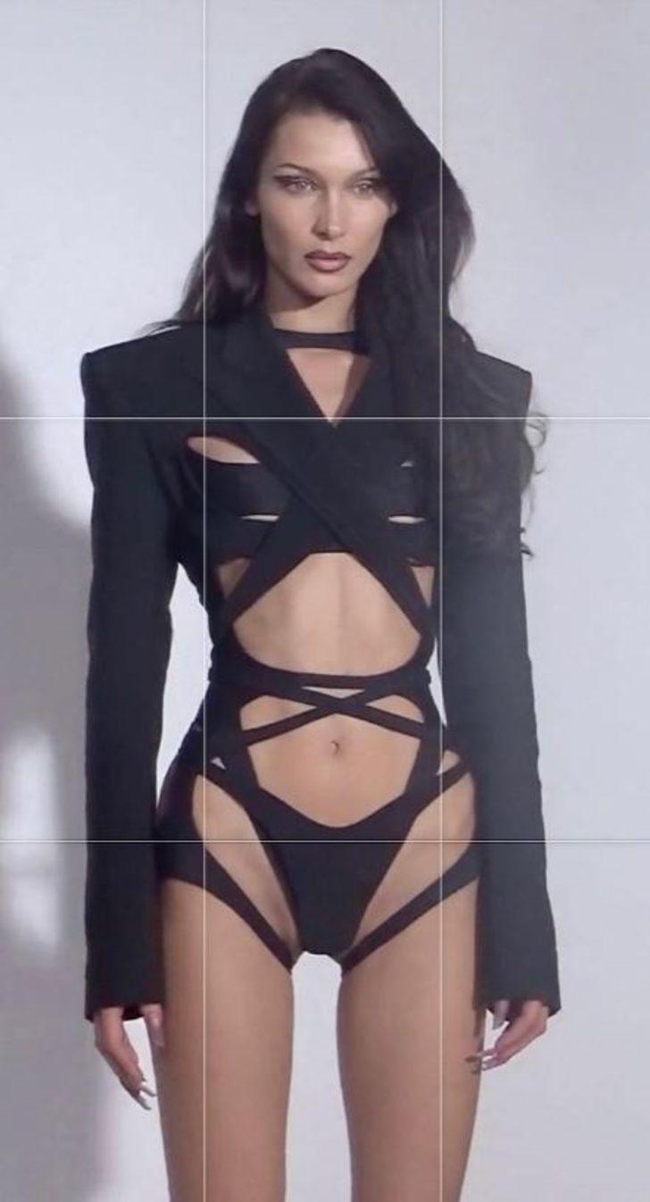 Bella Hadid tarzıyla yaktı geçti! Önü ayrı arkası ayrı olay G1