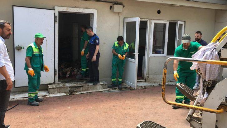 Et işleme tesisine baskın: Skandal görüntüler! 3 ton eti yerlerden topladılar G5