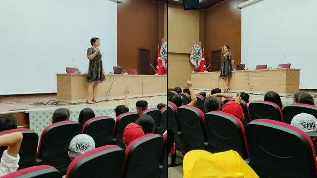 Etek giyen avukata panelde şok tepki: 'Biz din adamıyız, masanın arkasında anlat'