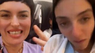 Ezgi Mola ve Merve Dizdar'ın uçakta ayak kokusuyla imtihanı! Kokuya dayanamayınca... 