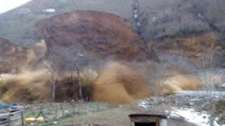 Heyelan böyle görüntülendi