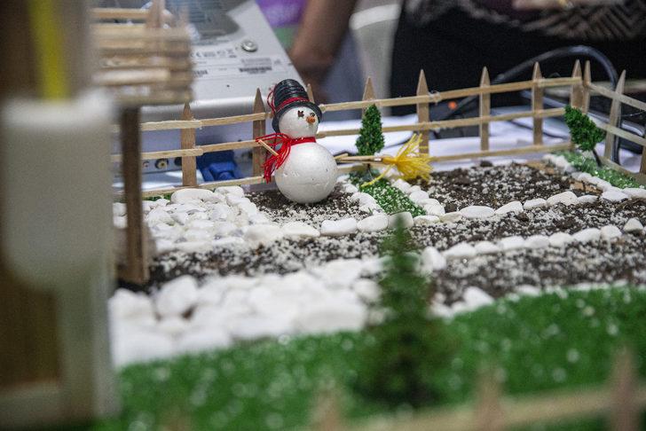 Erzurum'da ortaokullular atık malzemelerden kar birikmesi ve buzlanmaya karşı proje yaptı G5