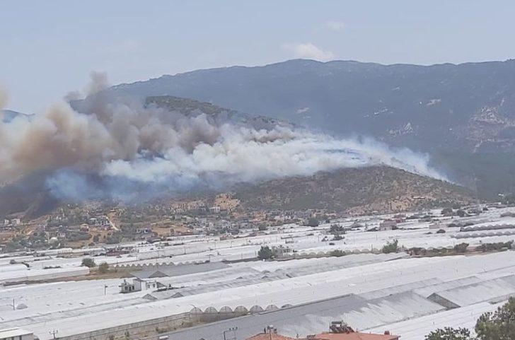 Antalya'da makilik alanda çıkan yangına müdahale ediliyor G3