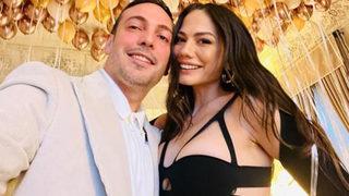 Demet Özdemir havuz kenarında süper minisiyle boy gösterdi! Oğuzhan Koç dayanamadı