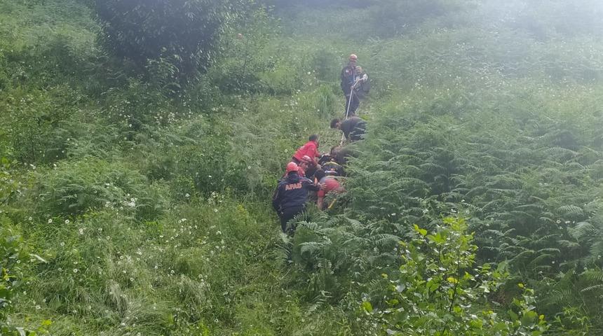 Rize'de varangel adlı ilkel teleferiğin halatı koptu: 1 ölü 1 yaralı