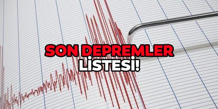 SON DEPREMLER! 29 Haziran deprem mi oldu? Kandilli Rasathanesi son depremler listesi! 29 Haziran 2022 Çarşamba