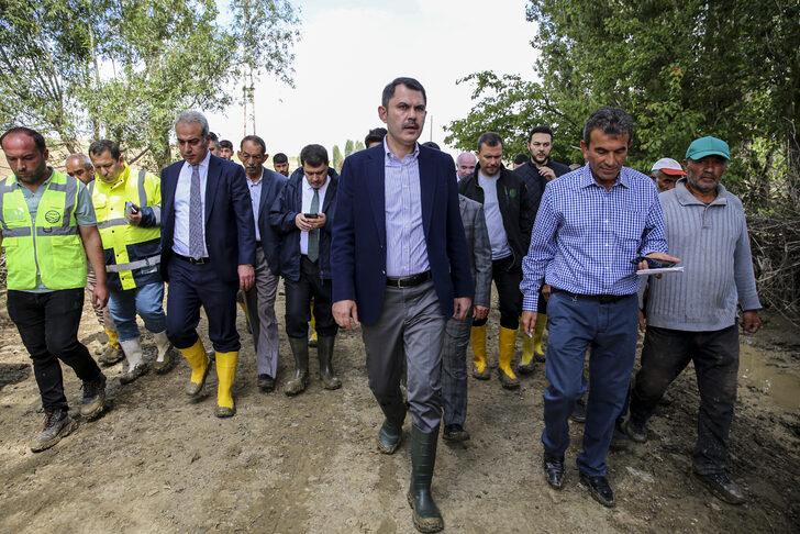 Bakan Kurum, sel felaketinin yaşandığı Haymana'da incelemelerde bulundu G2