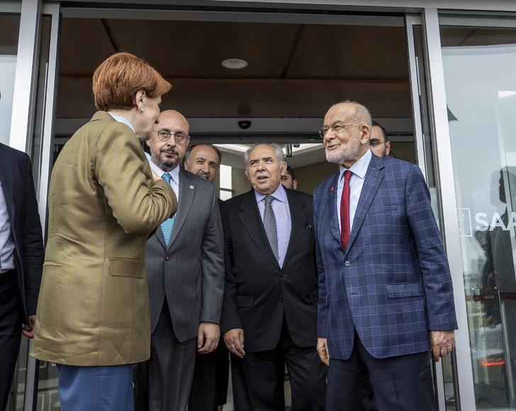 İYİ Parti Genel Başkanı Akşener, Saadet Partisi Genel Başkanı Karamollaoğlu'nu ziyaret etti G4